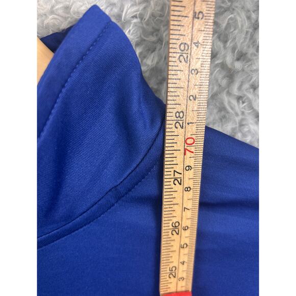 Under Armour HeatGear 1/4 Zip Pullover Blue Striped Long Sleeve Men’s LG - Picture 5 of 6